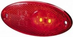 Hella contourlicht inbouw LED rood met reflector 100x45mm 