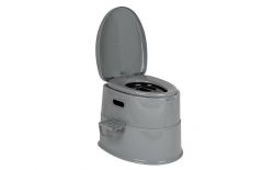 Bo-Camp Draagbaar toilet deelbaar Hoge zit 45cm 7 Liter Grijs