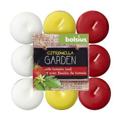 Bolsius Kaars Theelichtjes Citronella/Tomatenblad 30 branduren
