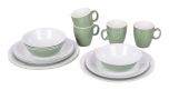 Bo-Camp Servies Two-tone 16-Delig Groen